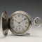 1920s antique Longines pocket watch silver side hunter works well